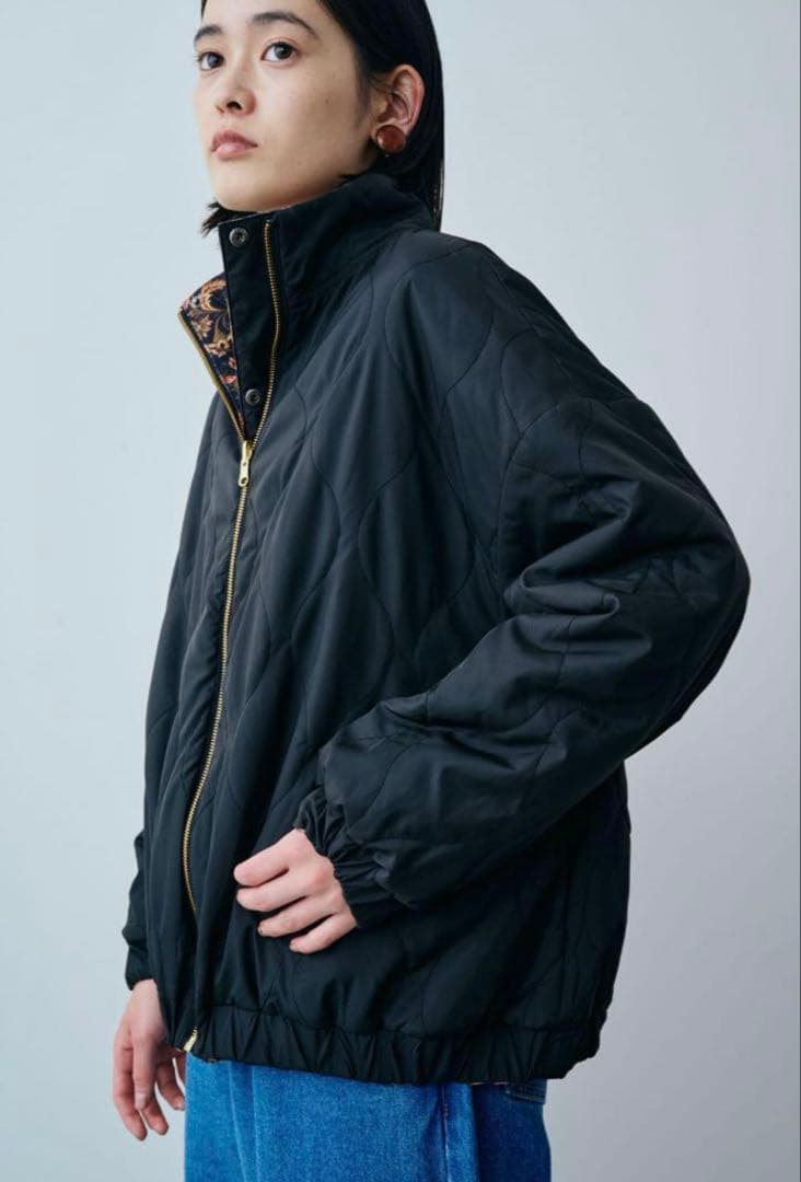フェリシモ MEDE19F ミュルーズモダン リバーシブル 中わたブルゾン