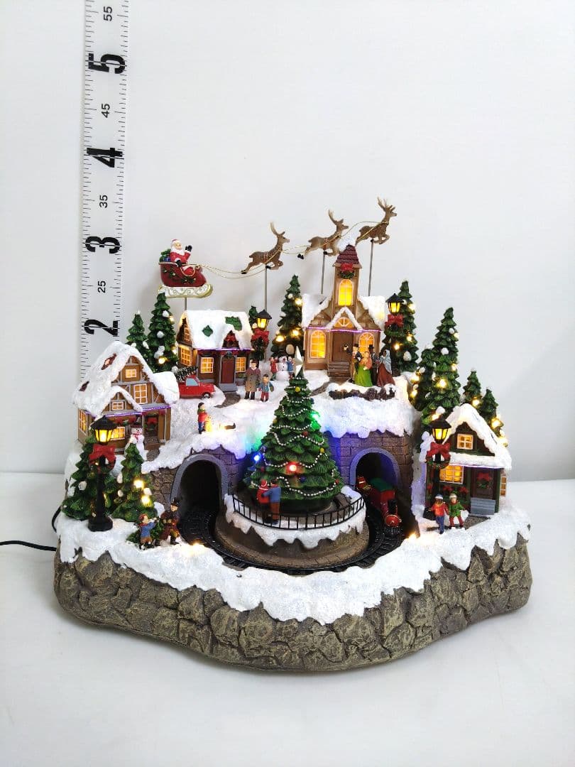 クリスマス スノーホリデービレッジ 曲付き LEDライト クリスマス