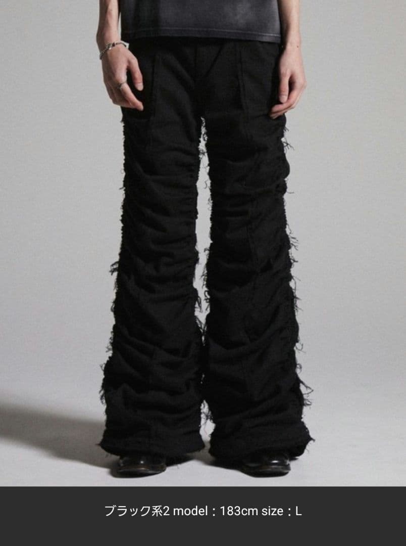 GRANCY】シャーリングダメージデザインコットンパンツ - メルカリ