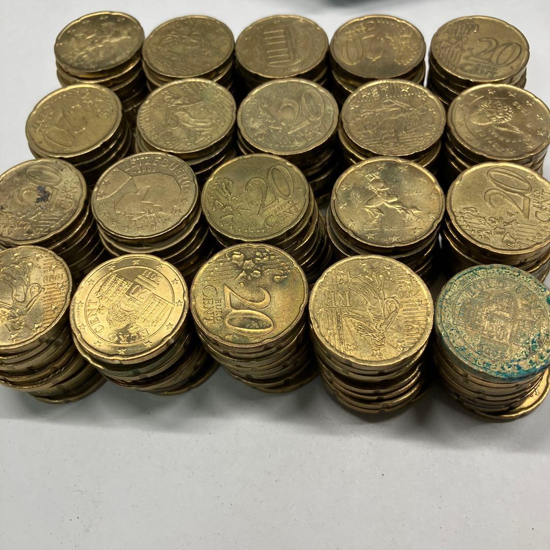 ユーロ 20セント 200枚 コイン 硬貨 まとめ売り - メルカリ