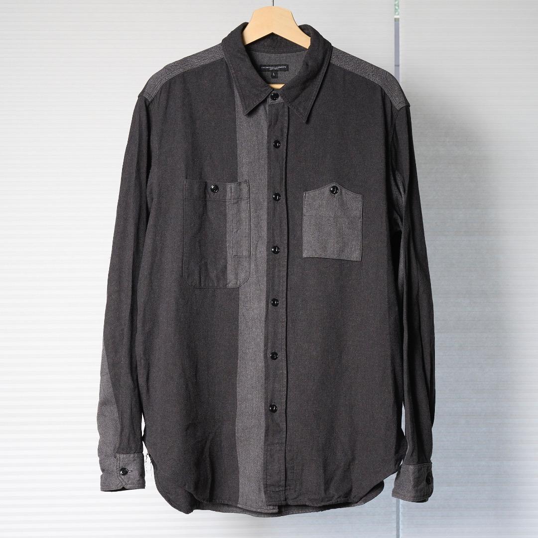 Engineered Garmentsワークシャツ サイズ L Engineered Garments Work Shirt in Indigo Cotton Chambray