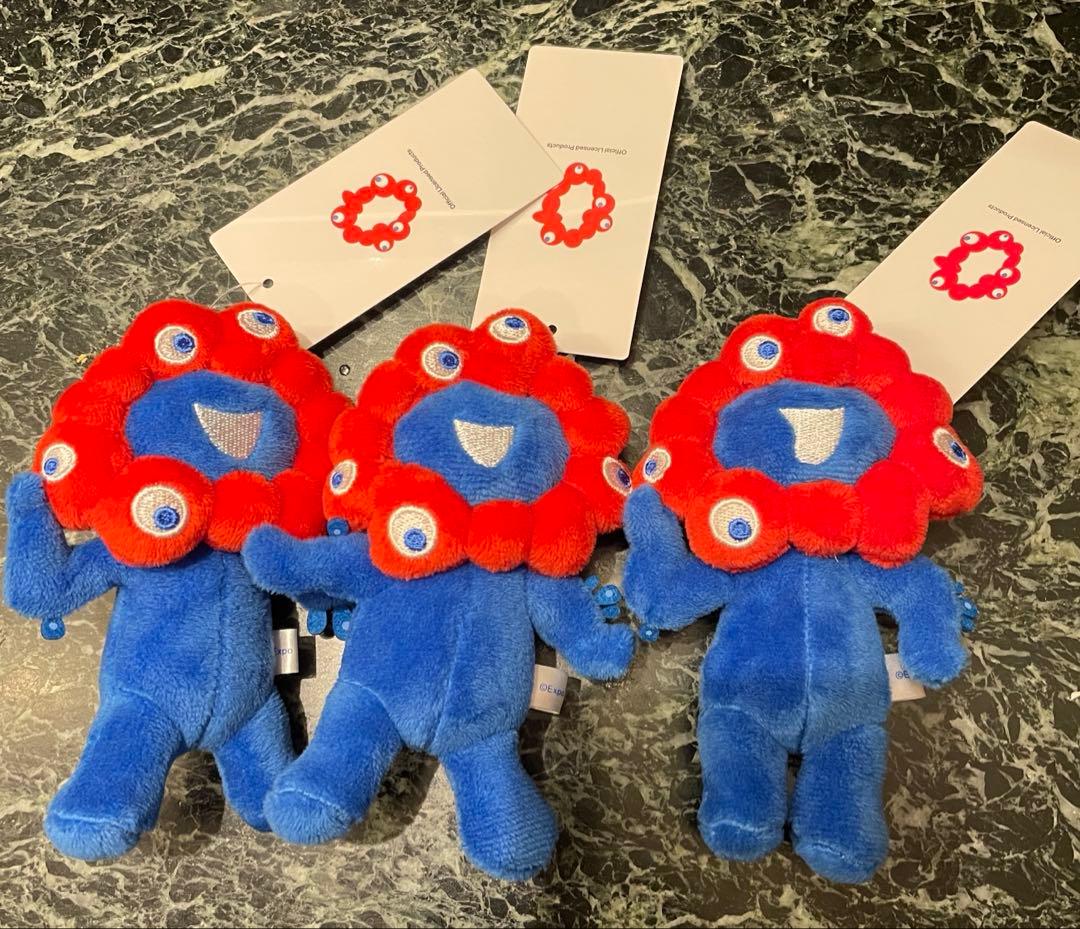 大阪関西万博 ミャクミャクボールチェーンマスコットABC 3個セット