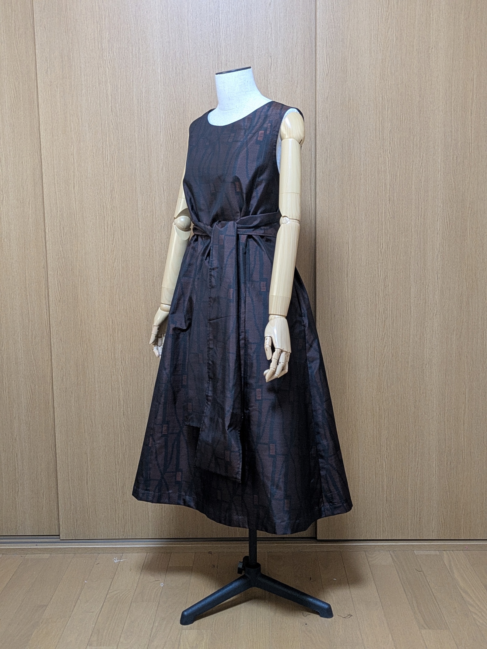 着物リメイク チュニックワンピース 紬 M ～L - ZX-ZX-ZX'S GALLERY