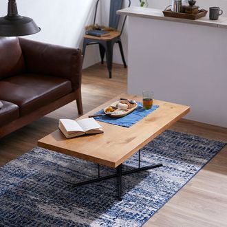 ヴィンテージ風 ローテーブル(ヴィンテージブラウン)パイン材使用