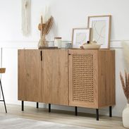 幅120] ラタン調キャビネット リビングボード | 【公式】LOWYA(ロウヤ