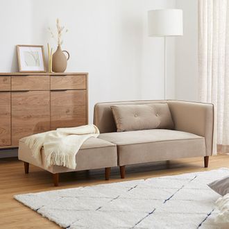 2人掛けソファ ベルベット調のコンパクトサイズ [幅153] | 【公式