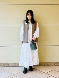 フォックス カシミヤ ニットベスト