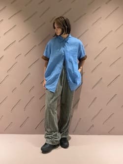 6(ROKU)＞スケ ショートスリーブ シャツ