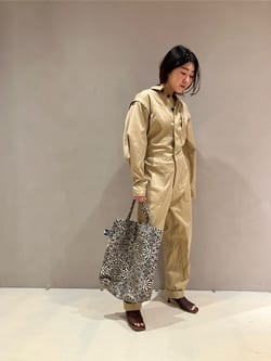 JANE SMITH＞コットンナイロン ジャンプスーツ