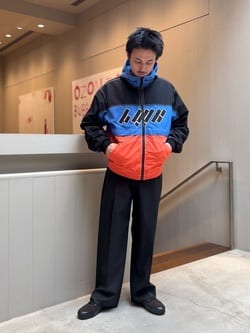 H＞ウールトロピカル 2プリーツワイドパンツ