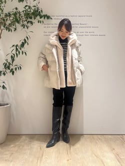 スタッフコーディネート】ファーフード付きMINOTECH中綿コート｜natsu