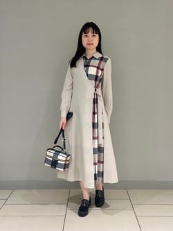 パーシャルクレストブリッジチェックドレス（ドレス）｜BLUE LABEL