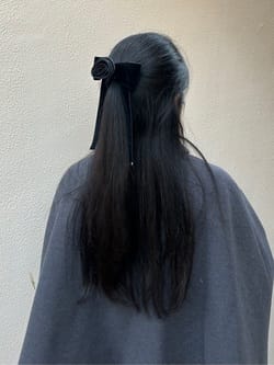 Chapeau d' O Rose Ribbon Barrette | FREE(99) BLACK (01) | Chapeau