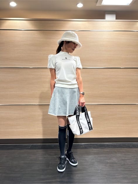 袖ファー切替半袖ニットソー|アルチビオ - ゴルフウェアや婦人服通販