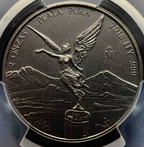 世界最高評価】2018年 メキシコ リベルタード 銀貨 2オンス