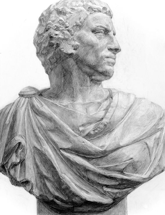 11月の石膏像は「ブルータス胸像」