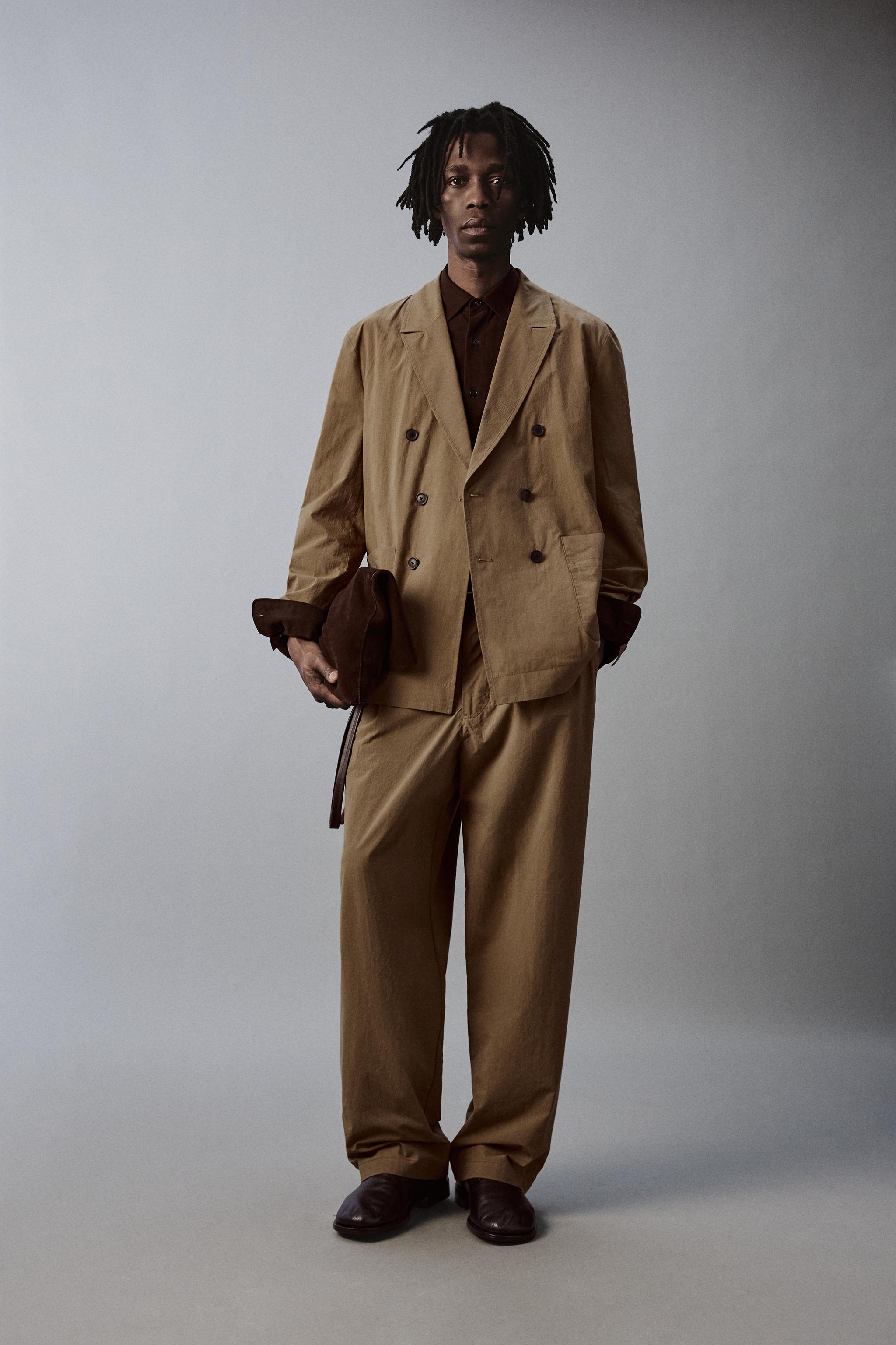 リラックスフィット ダブルブレスト ブレザー - ライトキャメル | ZARA