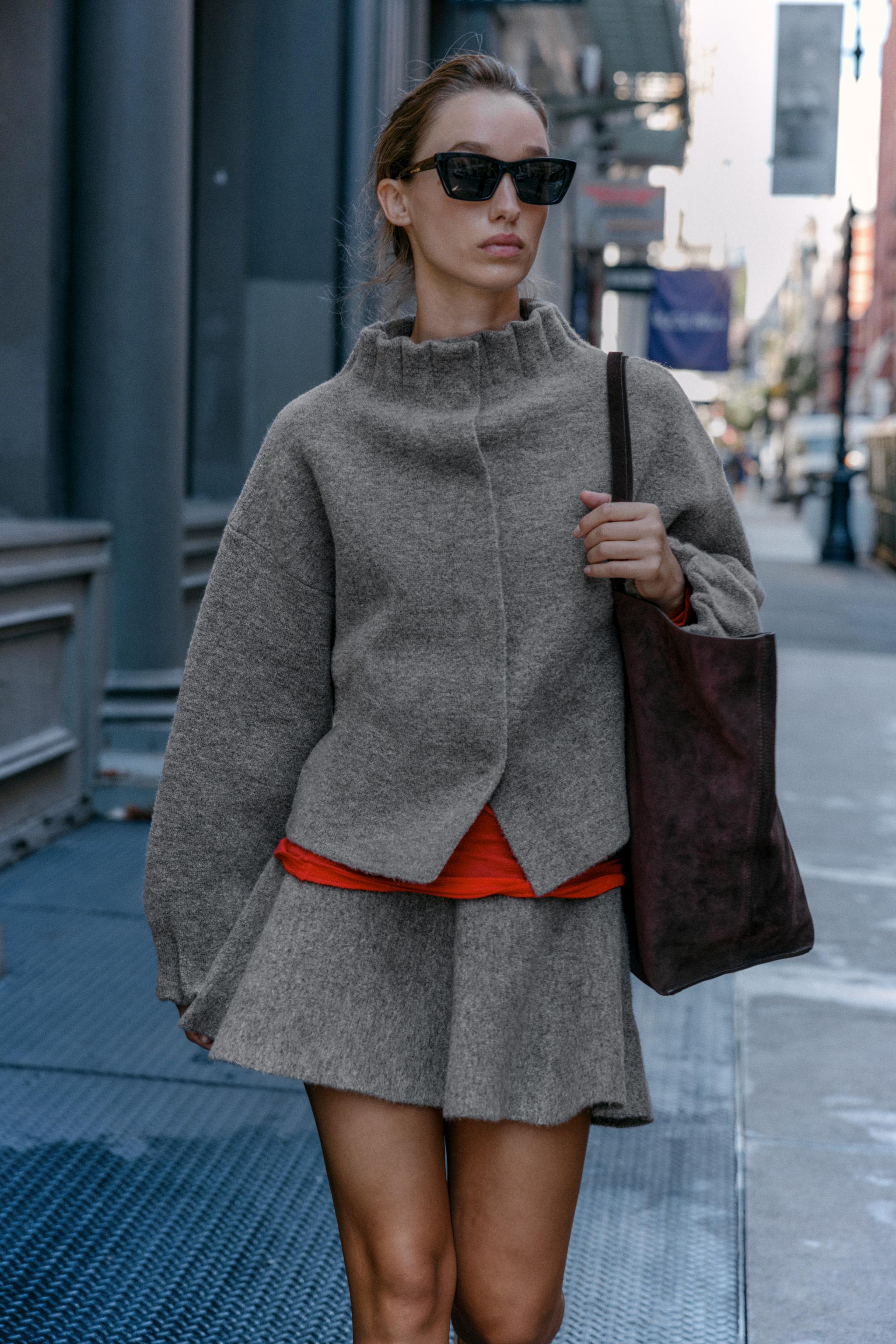 ニットボンバージャケット - チャコールグレー | ZARA Japan / 日本