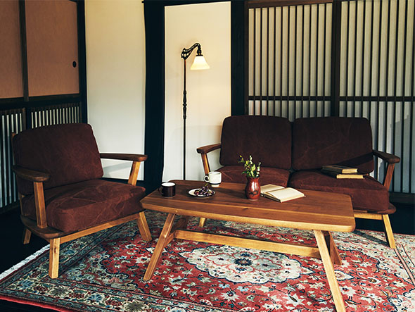 MINO Sofa 2S / ミノ ソファ 2人掛け（柿渋帆布） - インテリア・家具