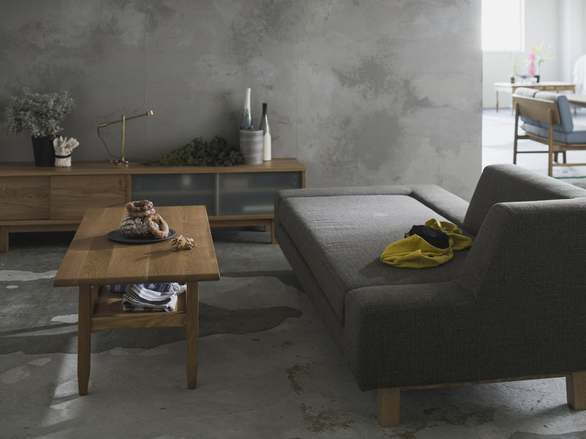 SIEVE bow center table / シーヴ ボウ センターテーブル 棚付