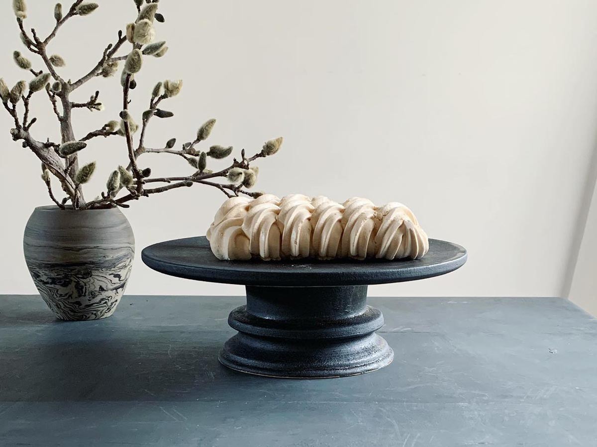 MISHIM POTTERY CREATION fractal cake stand L susu / ミシンポタリー