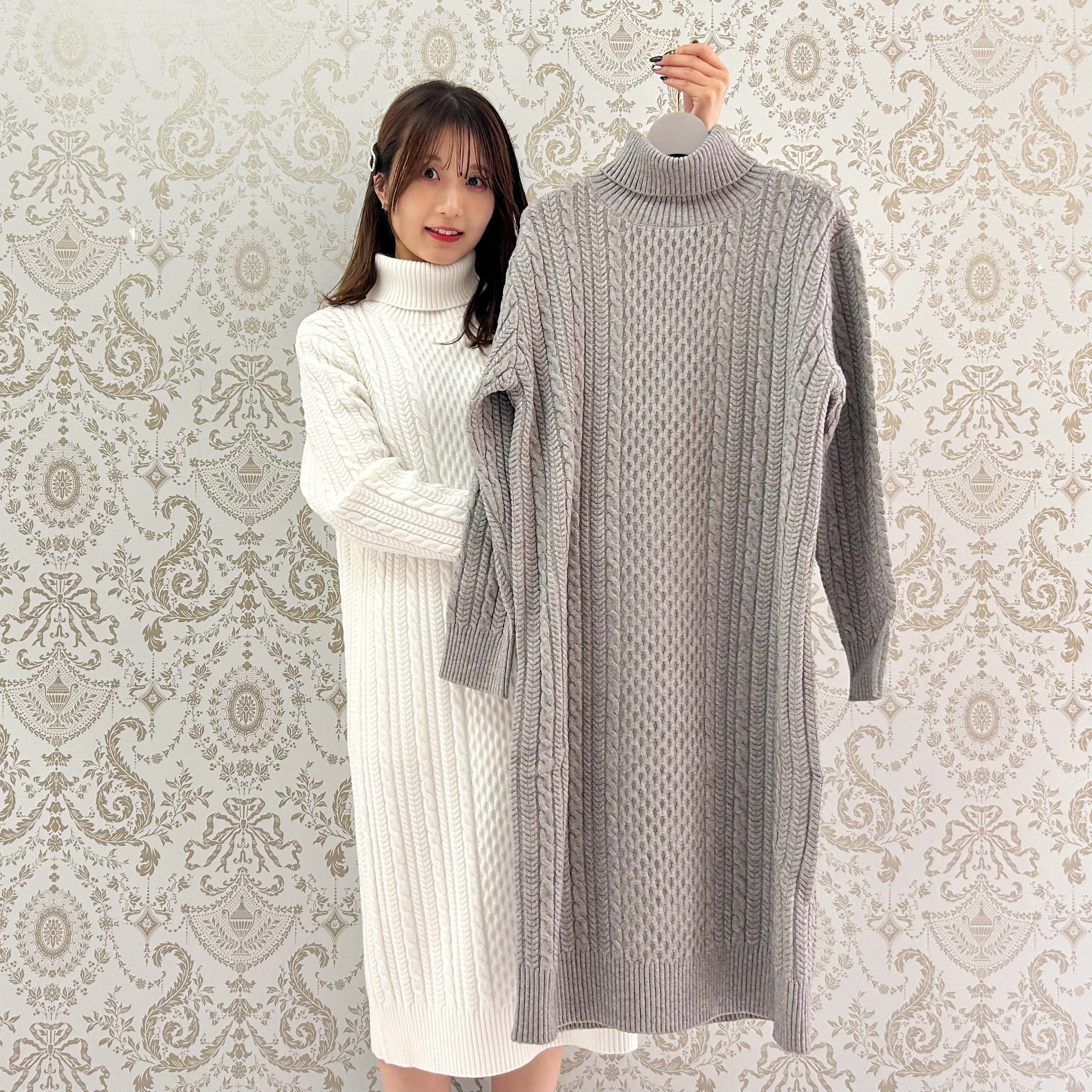 今週末の要CHECKアイテム！ / ケーブル編みタートルネックニット