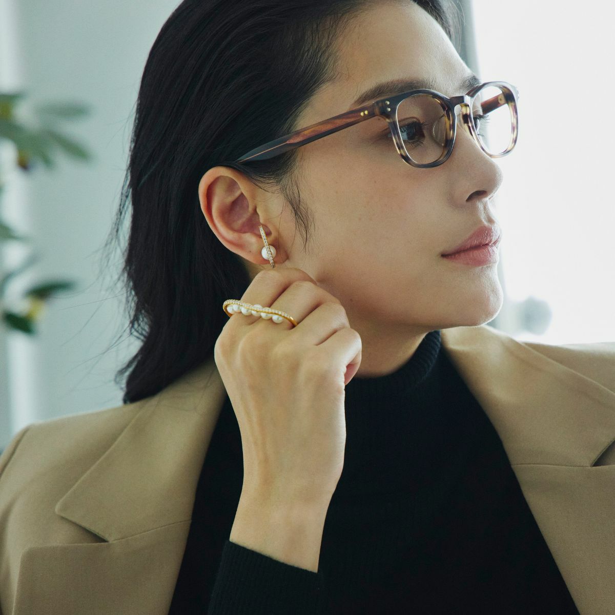 ビジューラインパールフィンガーリング(ゴールド) | STELLAR HOLLYWOOD