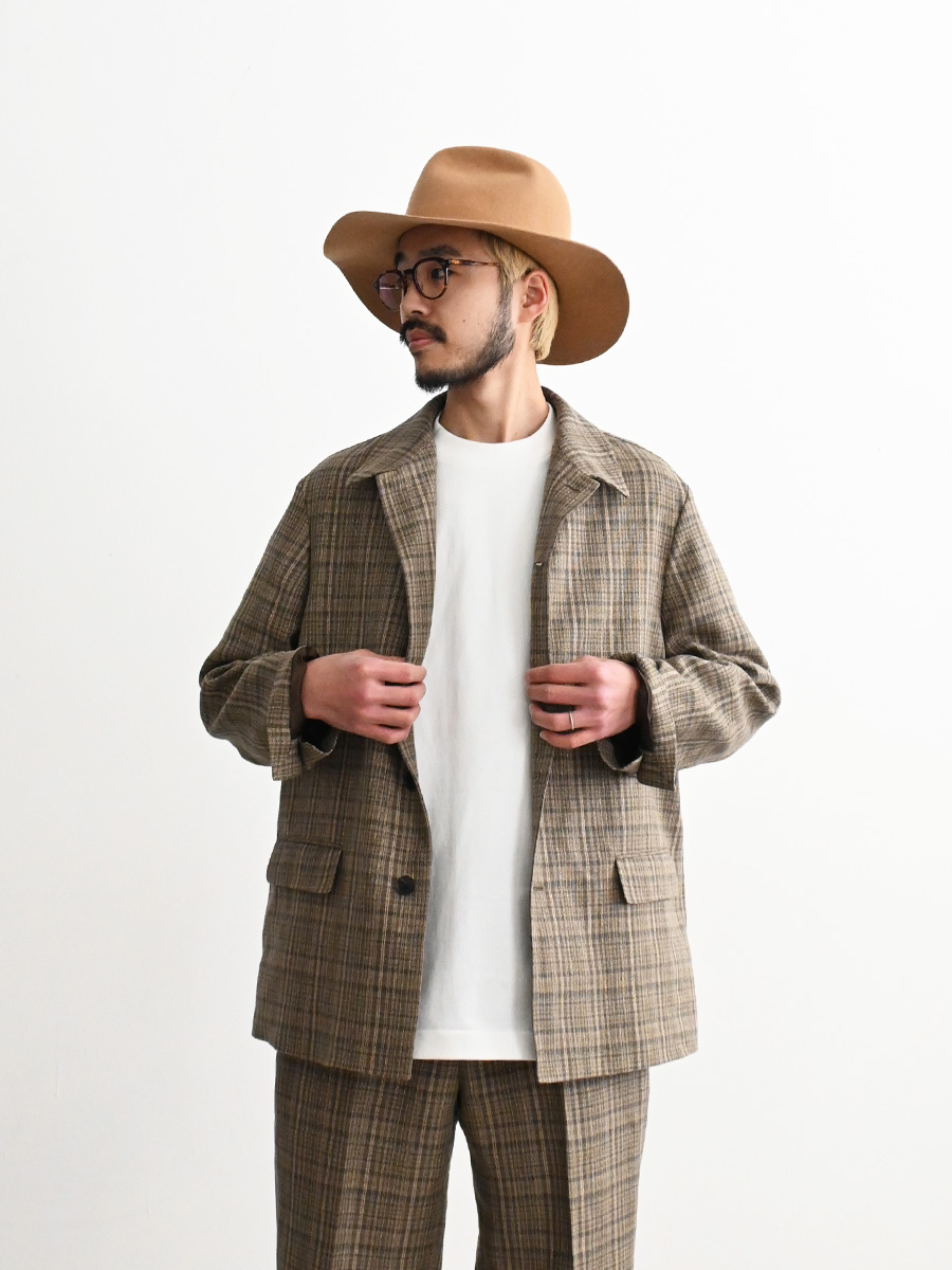 AURALEE (オーラリー) SILK LINEN NEP CHECK JACKET