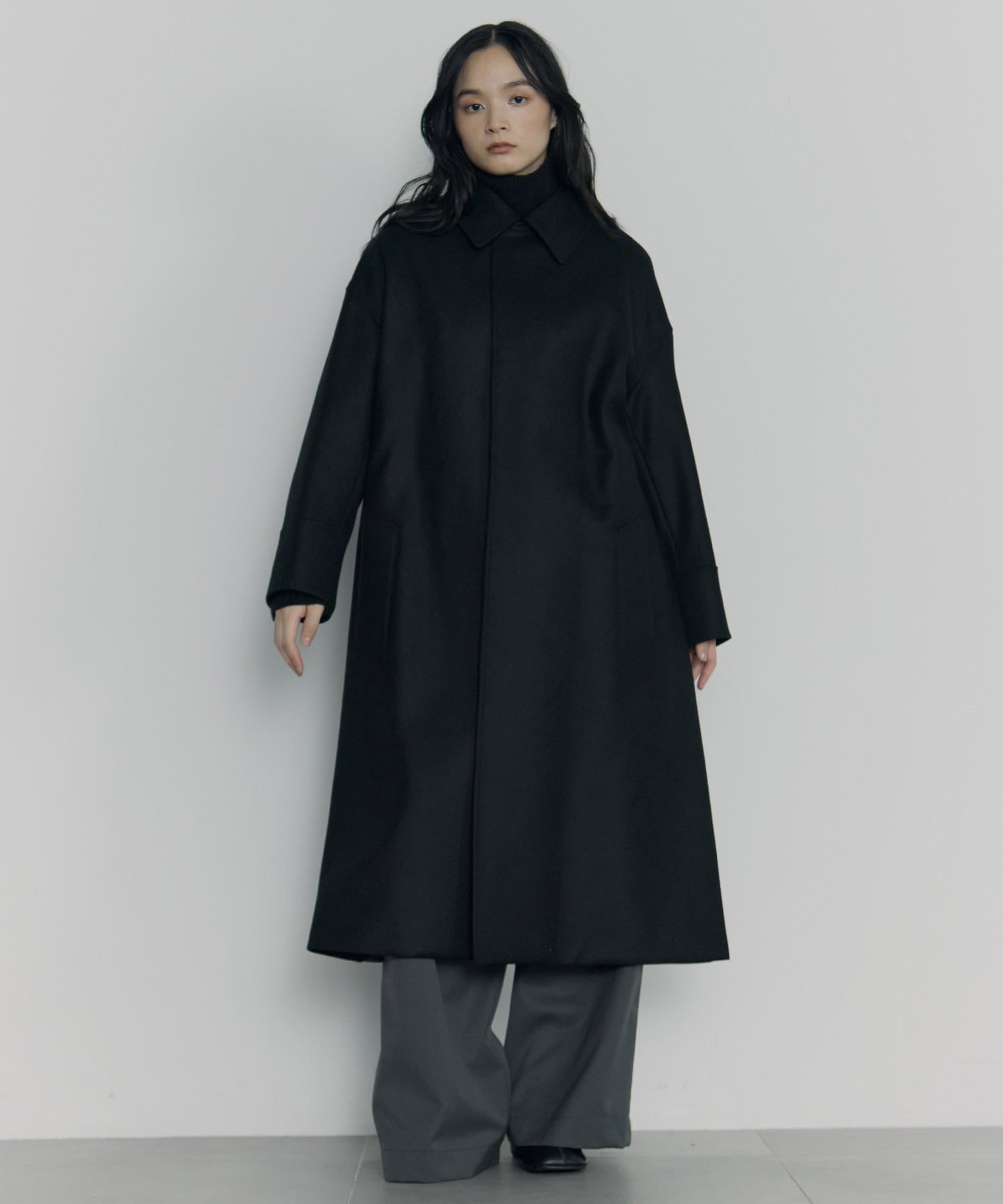 THE BAL COLLAR COAT(36 BLACK): THE RERACS: WOMENS｜ STUDIOUS