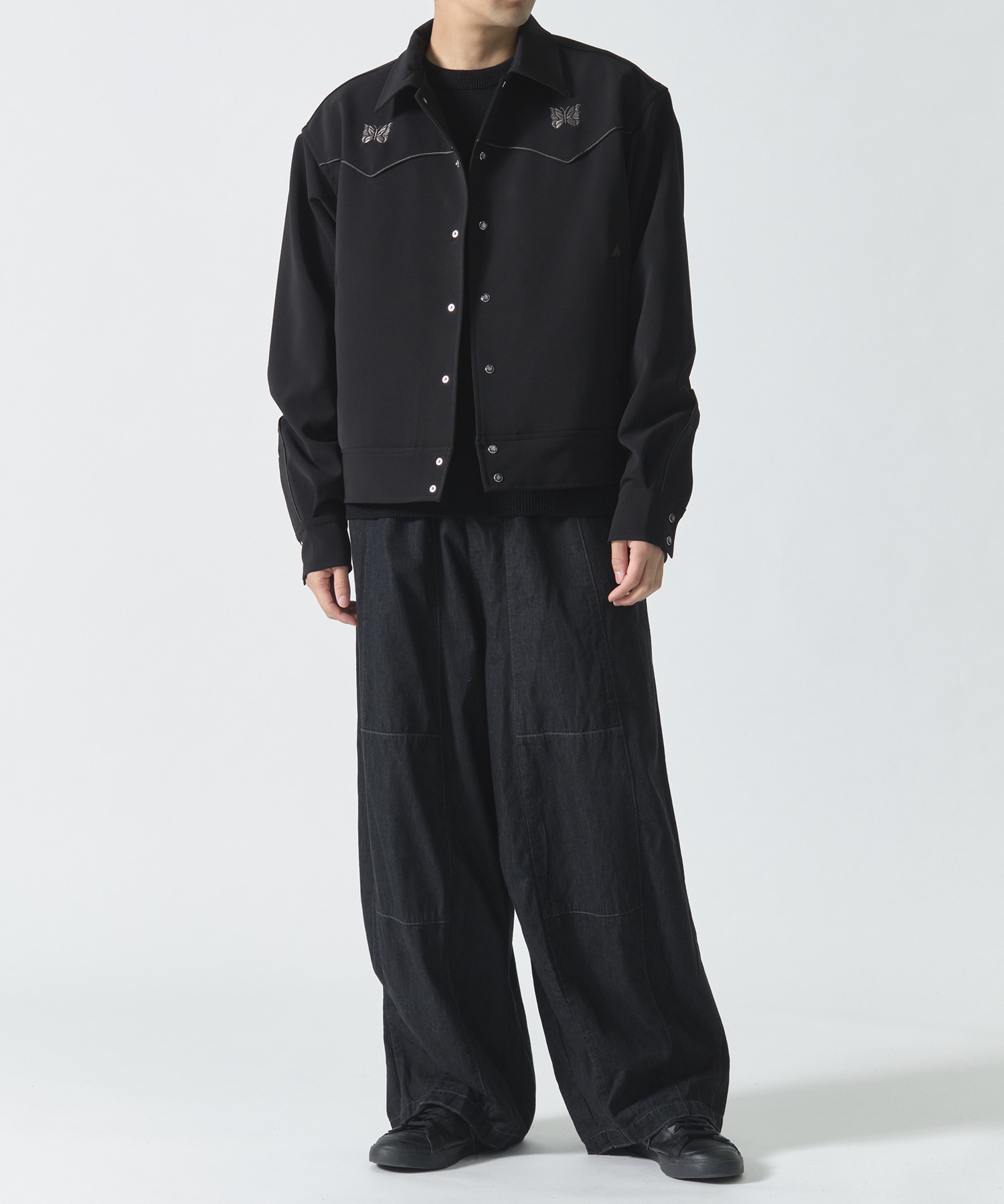 Piping Cowboy Jacket - Poly Double Cloth | NEEDLES