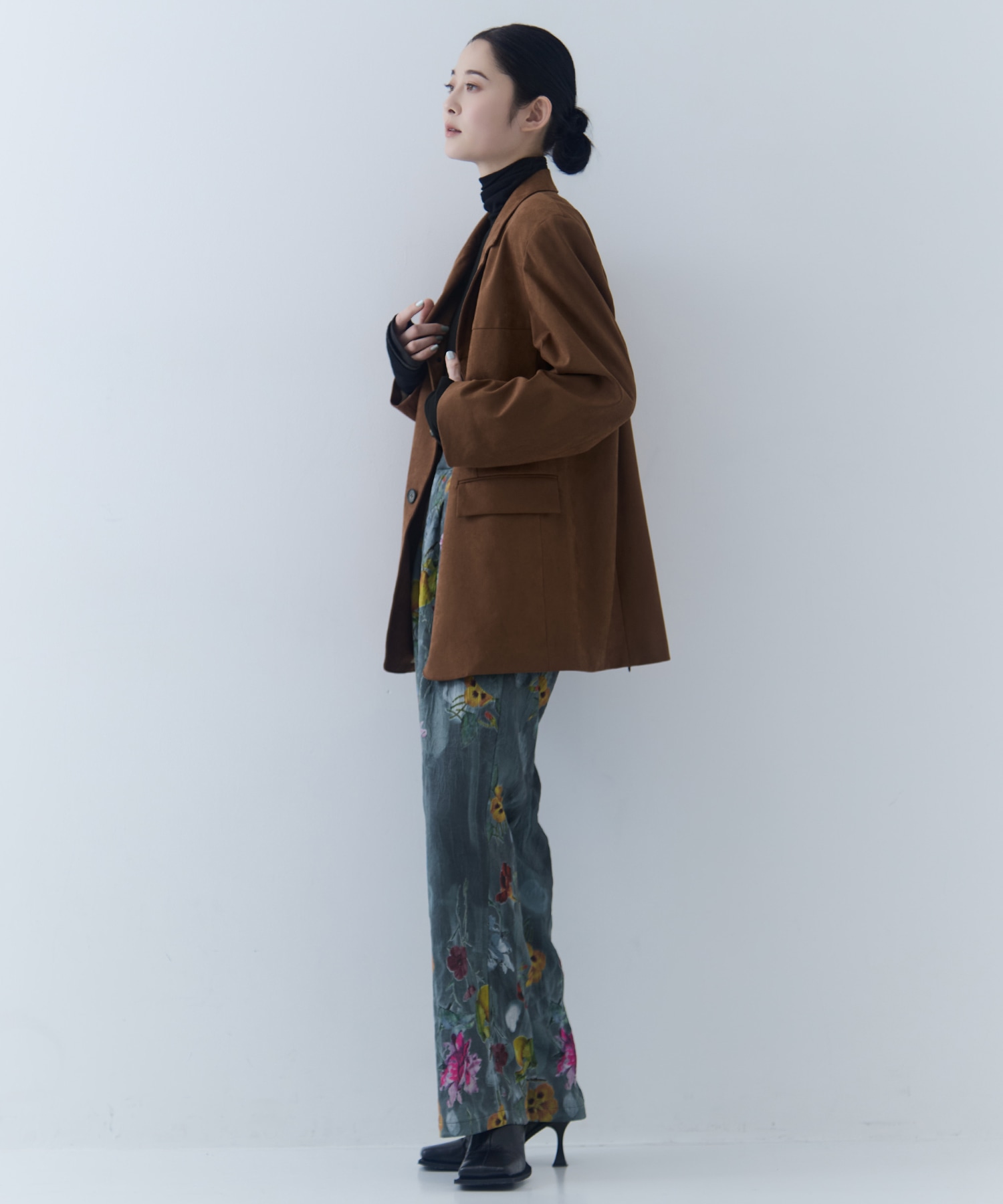 UND GRACE JACQUARD PRINT PANTS(S GREY): AMERI: WOMENS｜ STUDIOUS