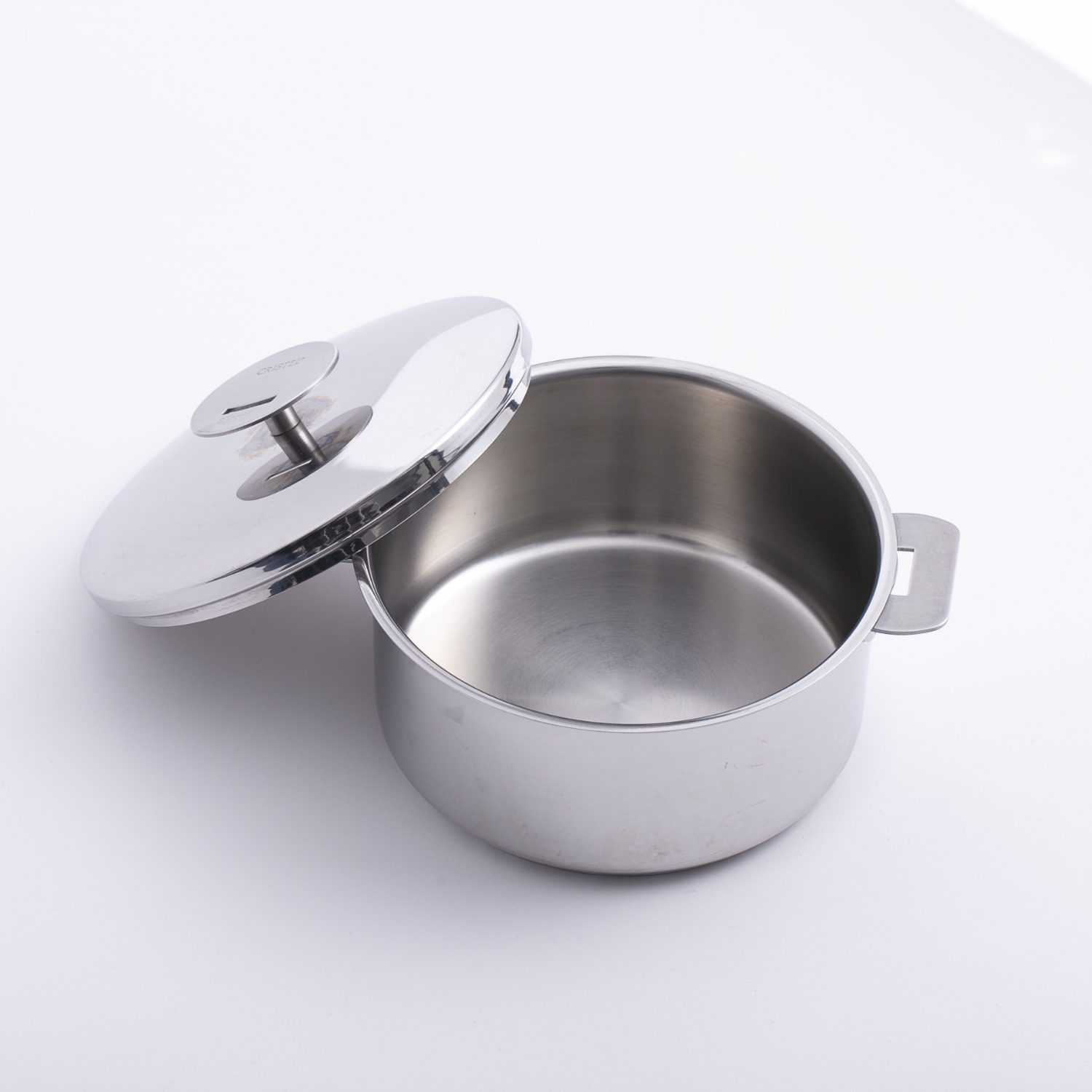 CRISTEL/グラフィット 深鍋 14cm -収納性抜群！ハンドル着脱式の