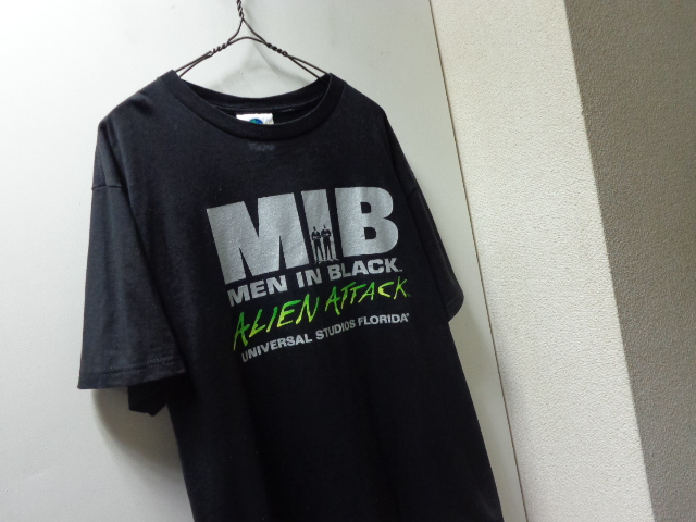 90〜00'S MEN IN BLACK ALIEN ATTACK UNIVERSAL STUDIOS FLORIDA T