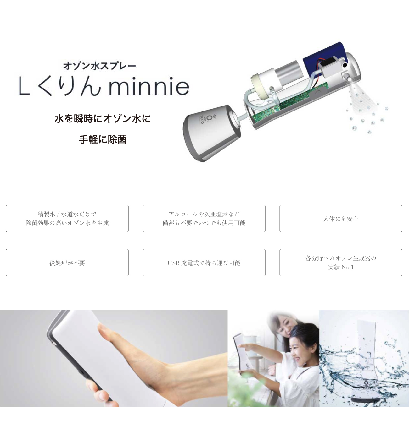 新品未使用☆オゾン水スプレー Lくりんminnie TT-350 OSB TT-350 OSB