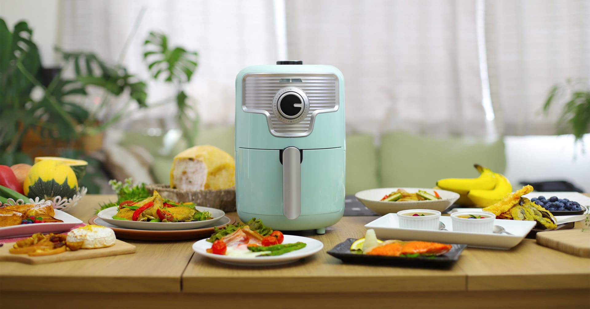 毎日の食卓をヘルシーに。レトロ調 熱風フライヤー 1.6L (ARF-16L)｜A