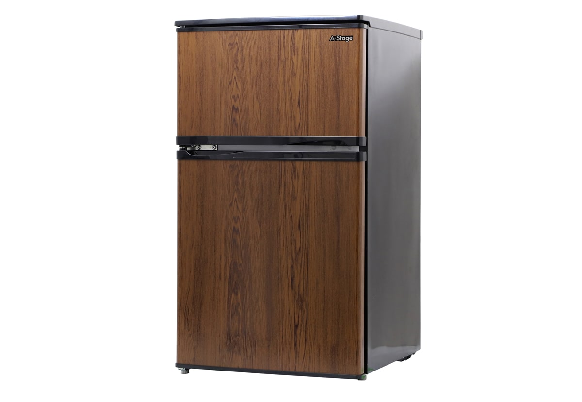 2ドア冷凍/冷蔵庫 90L 木目調(BR-90DW)｜A-Stage inc.