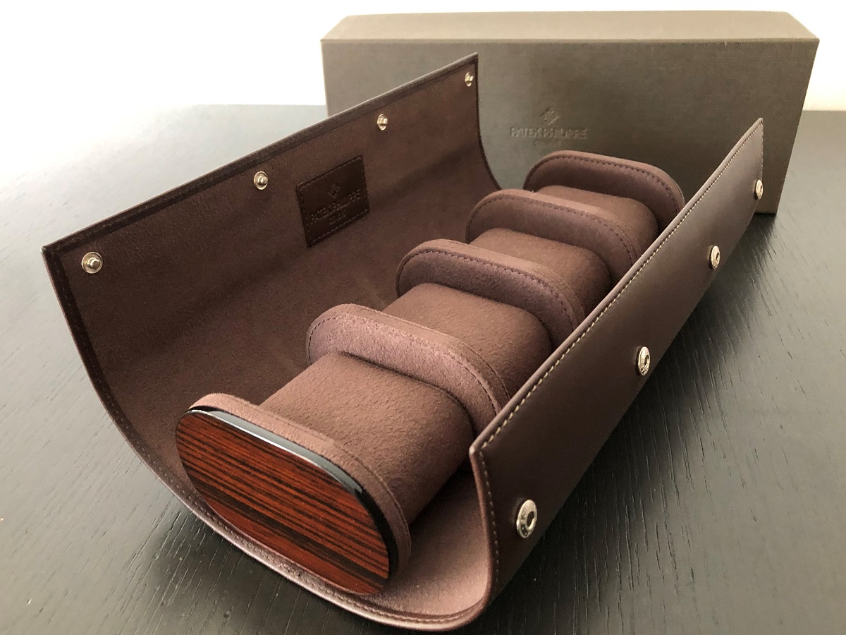 パテックフィリップ ノベルティ(非売品)時計ケース4 レザー×ウッド 4本