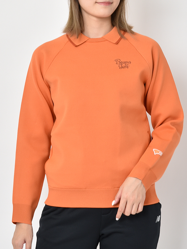 ビームスゴルフ 襟付きニットプルオーバー 83-15-0011-647（オレンジ