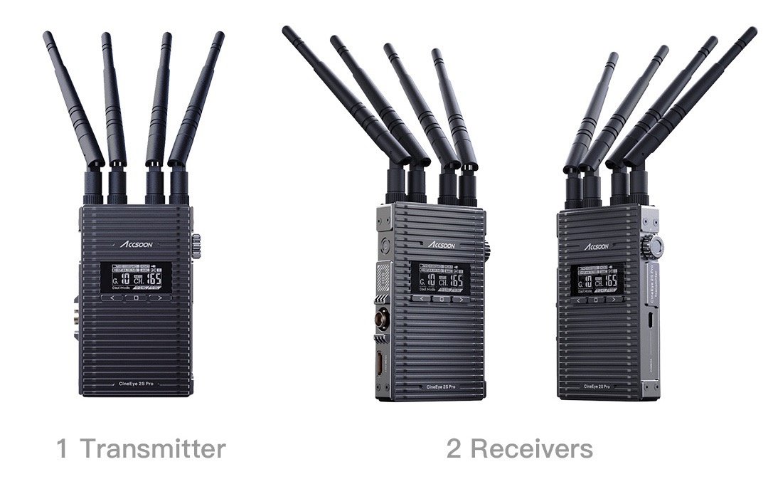Accsoon introduce CineEye 2S Pro 1 Transmitter 2 Receiver kit for