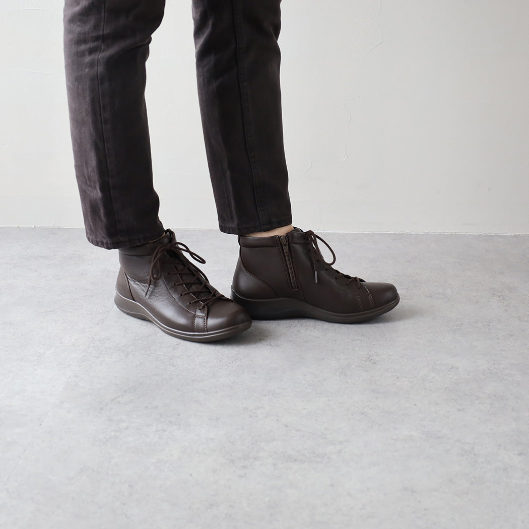 アキレス・ソルボ C 534 コーヒー｜やわらか羊革3Eショートブーツ｜撥水