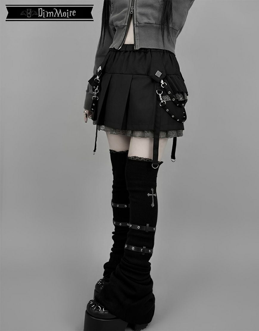 DimMoire【ディムモアール】サイドフリルミニスカート/Black