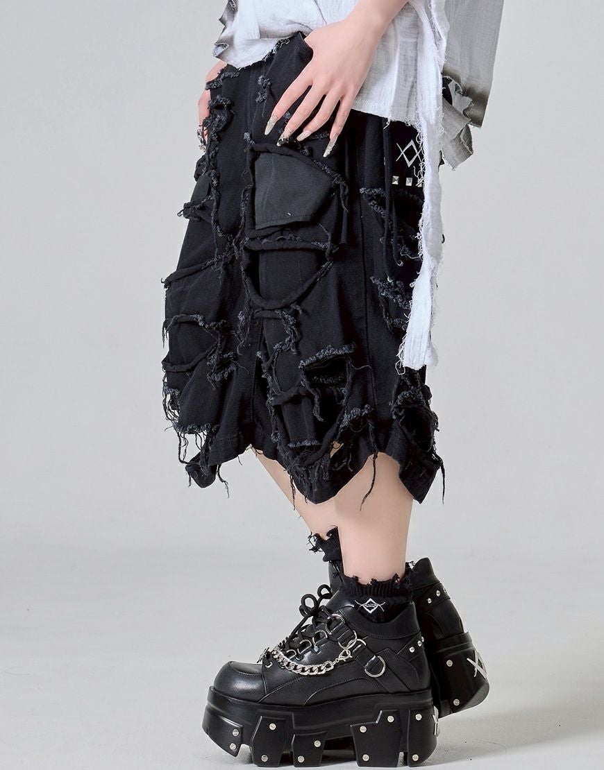 REFLEM【レフレム】ニューボンテージデザインプラットフォームシューズ