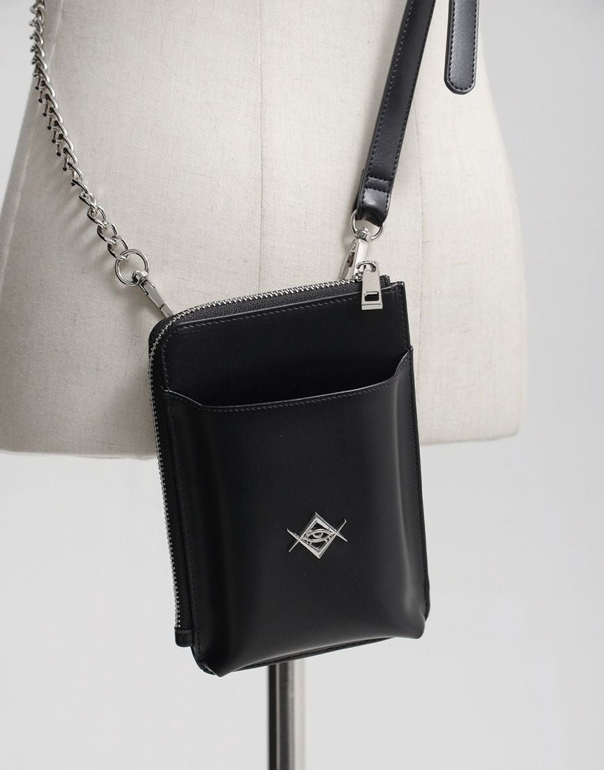 REFLEM【レフレム】ロゴチャーム付きPUレザースマホショルダーバッグ/全2色