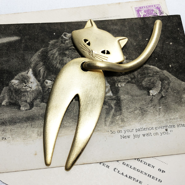 da Studio 髭の長い猫 キャットフェイス 925 シルバー ヴィンテージ da