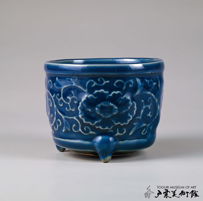 古伊万里 瑠璃釉海鼠壺 江戸時代中期頃 古伊万里 瑠璃釉海鼠壺