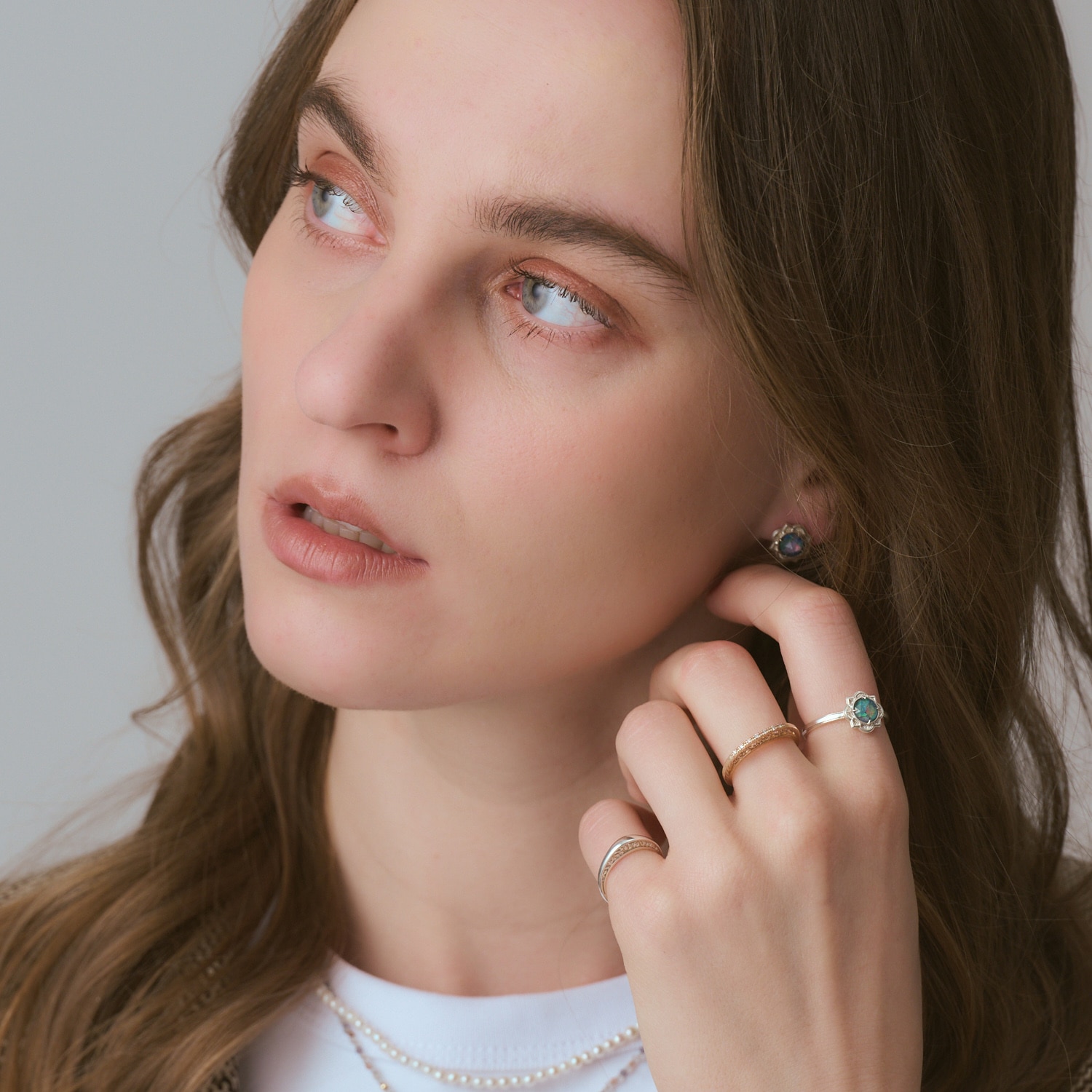 シルバーモザイクオパール／クオーツリング｜リング｜アガット 公式