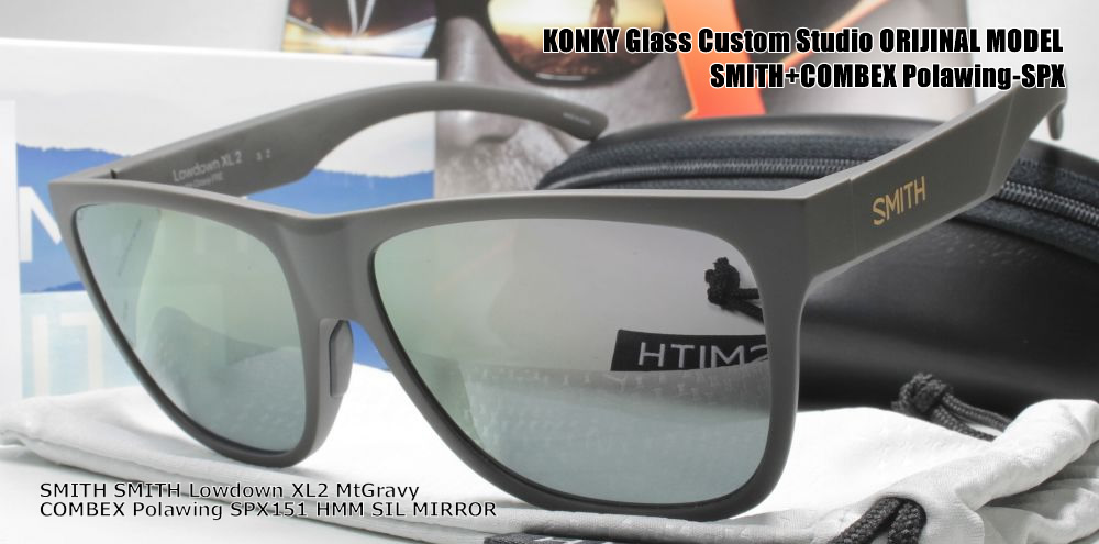完売】スミス カスタム偏光サングラス SMITH Lowdown XL2 MatteGravy