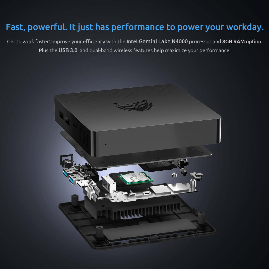 BMAX Mini PC B1PRO Windows 11 Pro 8GB RAM 128GB ROM N4000 Micro