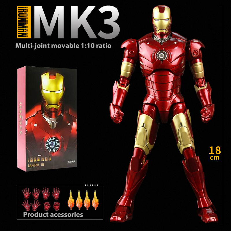 ZD Toys マーベルアイアンマン MK1 MK2 MK3 MK4 MK5 MK6 MK7 モデル 7