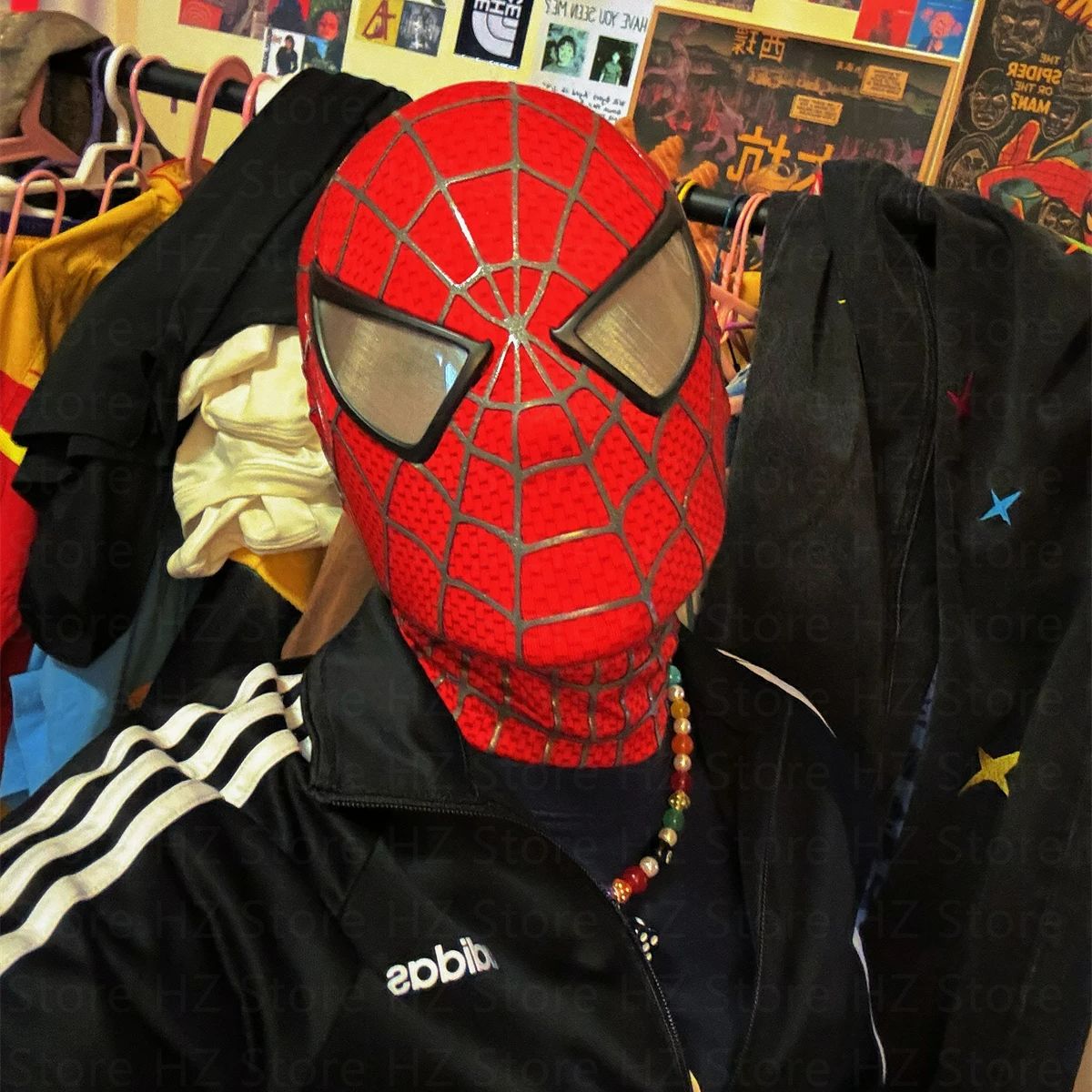 1:1 3D スパイダーマン トビー マスク フェイスシェルと取り外し可能な